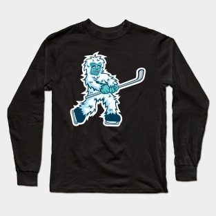 Yeti Ice Hockey Comic Long Sleeve T-Shirt